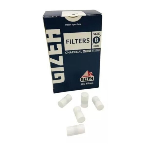 FILTRO GIZEH CARBONO 8mm x 10 Cajas x 100u