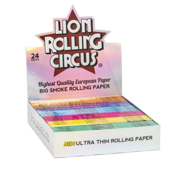 PAPEL LION ROLLING CIRCUS SILVER KING SIZE  x 24